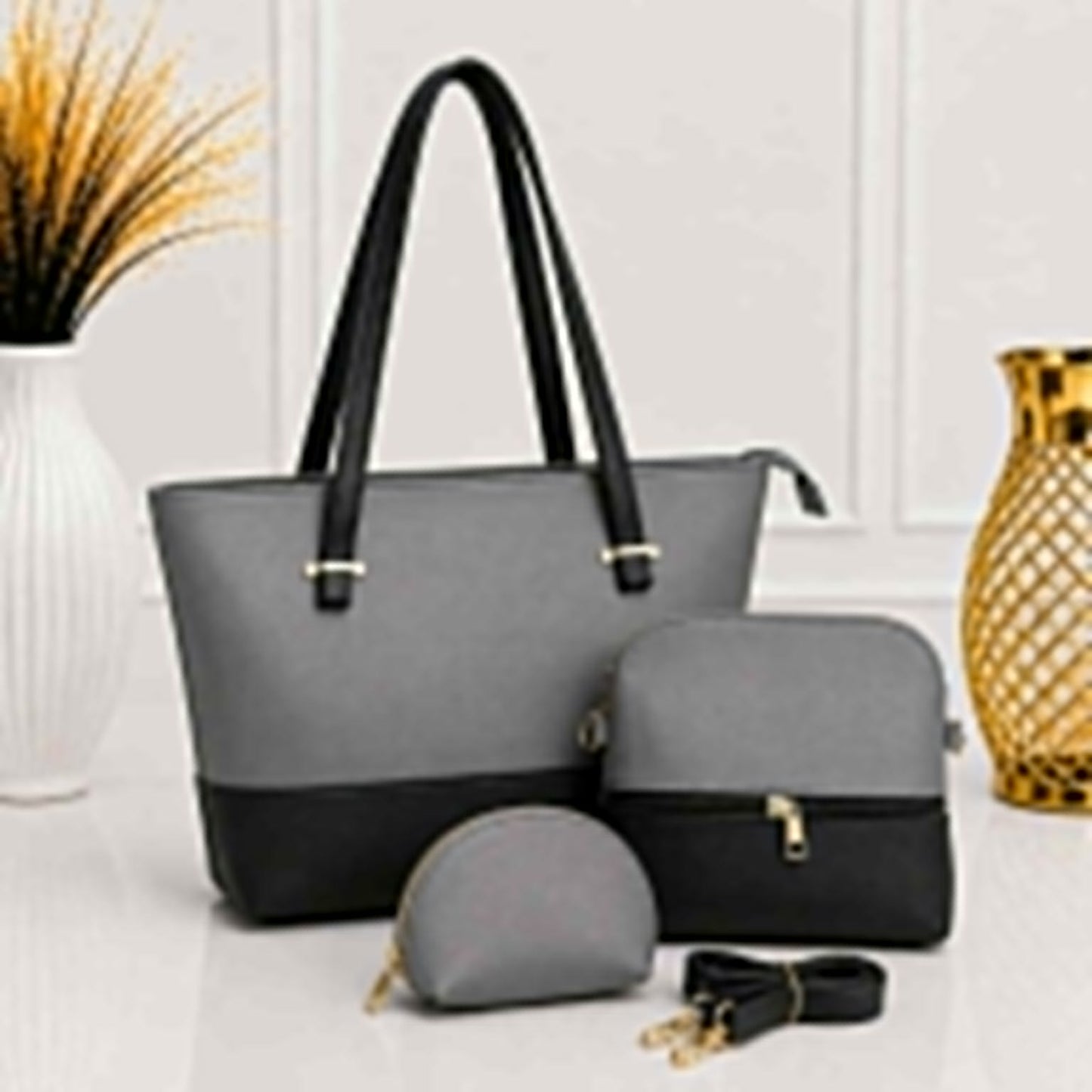 3-Piece Luxury Women's Handbag Set – Tote Bag, Crossbody Bag & Coin Purse