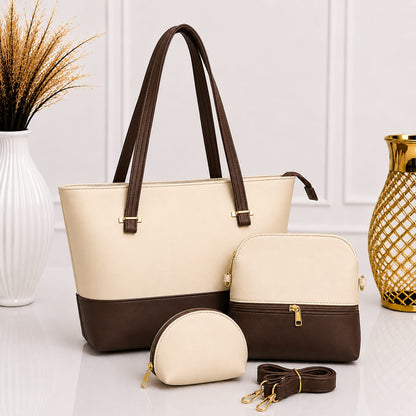 3-Piece Luxury Women's Handbag Set – Tote Bag, Crossbody Bag & Coin Purse