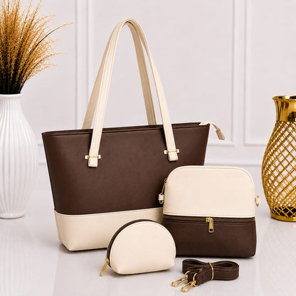 3-Piece Luxury Women's Handbag Set – Tote Bag, Crossbody Bag & Coin Purse