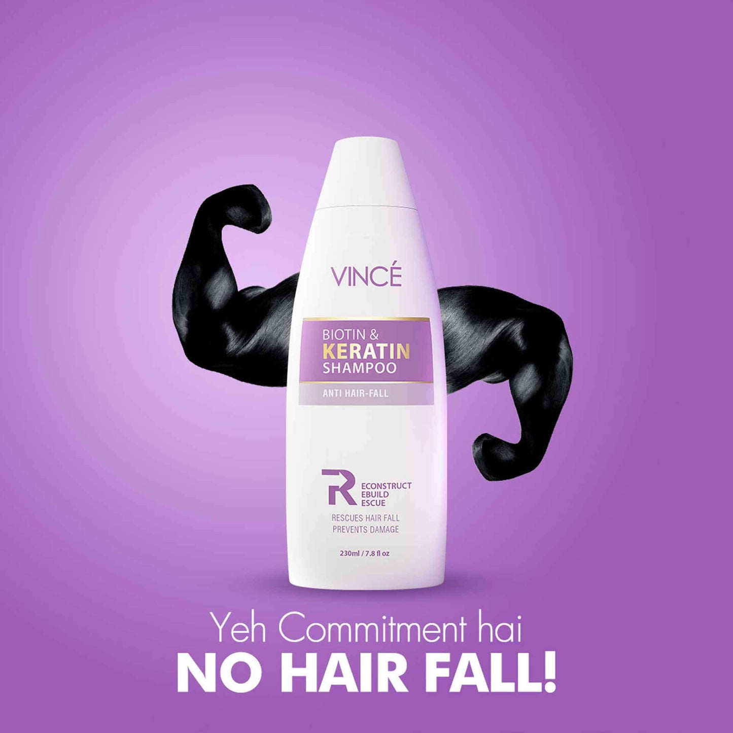 Biotin & Keratin Shampoo for Hair Fall Control | Stronger, Healthier Hair – 230ml